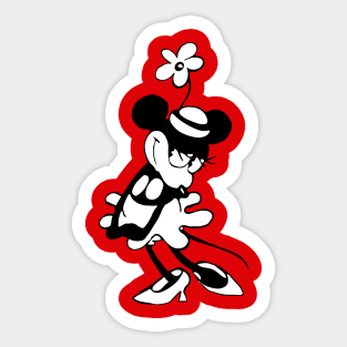 Steamboat Willie. Valentine Couple Sticker